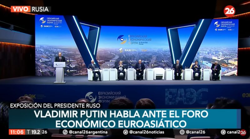 Rusia prevé un crecimiento positivo para 2023, algo que no pueden asegurar los aliados europeos de los Estados Unidos: “están en rojo”, refirió Putin.